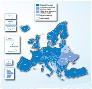 Garmin GPS cestna kartografija Evrope