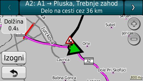 Garmin GPS cestna navigacija Nuvi prometne informacije