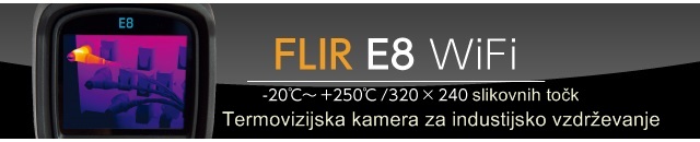Toplotna kamera FLIR E8 WiFi Termovizijska kamera