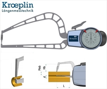 Merilna ura D4R50S KROEPLIN dolgi kraki za merjenje debelina materiala