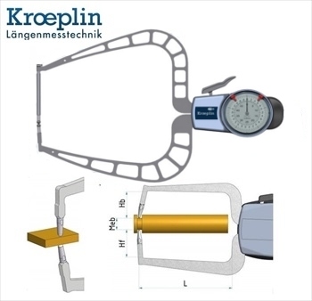 Merilna ura D450B KROEPLIN dolgi kraki za merjenje debelina materiala