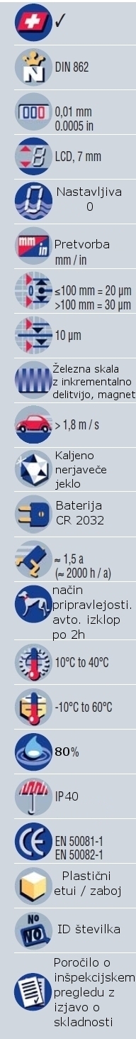 Kljunasto digitalno pomično merilo 00530091 TESA