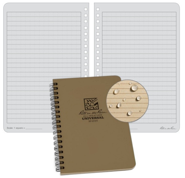 riteintheRain No HV973 zelen zvezek vodoodporen crtast RJAV