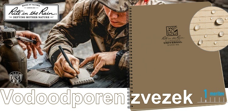 Rite in the Rain terenski zvezek zapisnik rokovnik