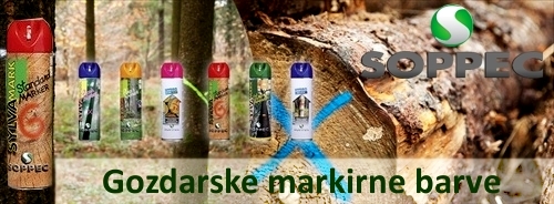 Gozdarske označevalne barve SOPPEC Markirni spreji SYLVA