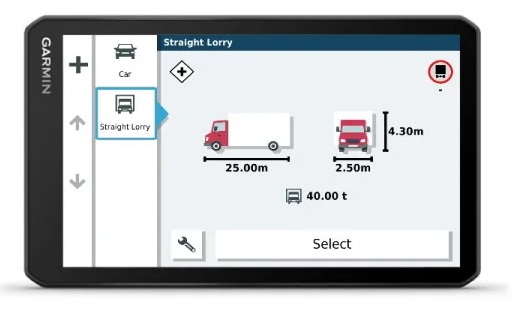 GARMNI GPS navigacija za Avtobus DEZL LGV700