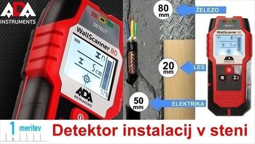 Detektor instalacij pod ometom ADA Wallscanner 80