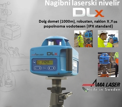 AMA LASER DLx nagibni samonivelirni, rotacijski laserski nivelir