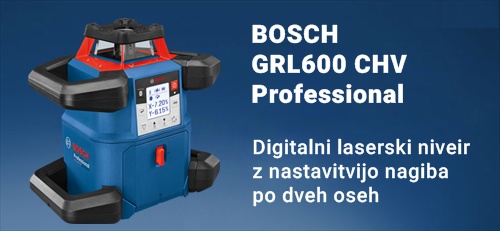 BOSCH GRL 600VHV Professional rotacijski gradbeni laser z nagibom digitalni