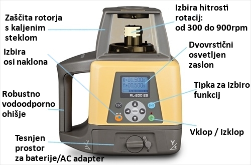 Laserski nivelir TOPCON RL-200