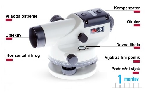 Gradbeni optini nivelir ADA B20