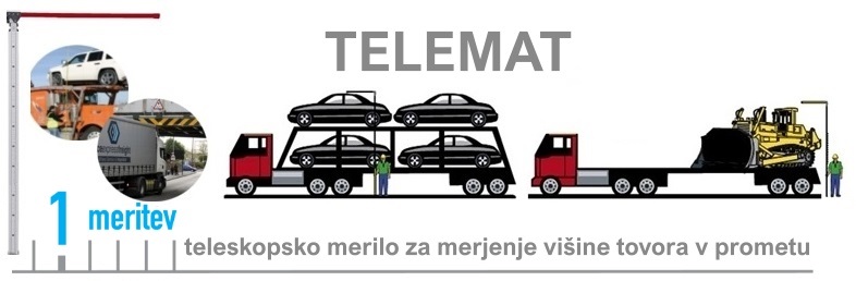 TELEMAT Merilna palica za merjenje visine tovora