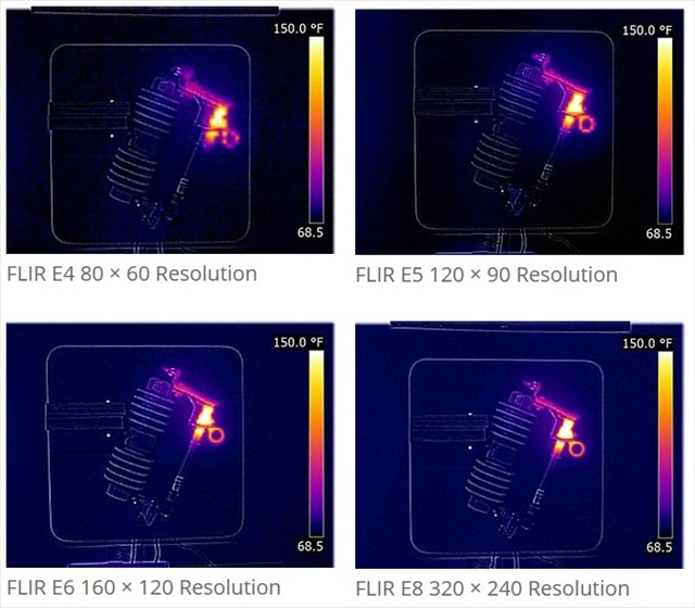 FLIR E6 WiFi Termovizija resolucija slike