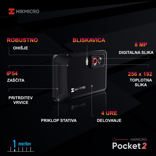 HIKMICRO termovizijska kamera POCKET2 zepna