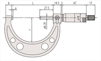 Zunanji mikrometer Mitutoyo 103-137 tehnina rizba