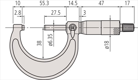 Zunanji mikrometer Mitutoyo 103-138 tehnina rizba