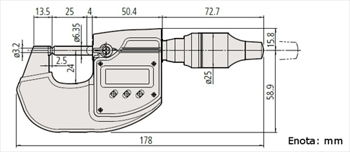 Digitalni mikrometer Mitutoyo