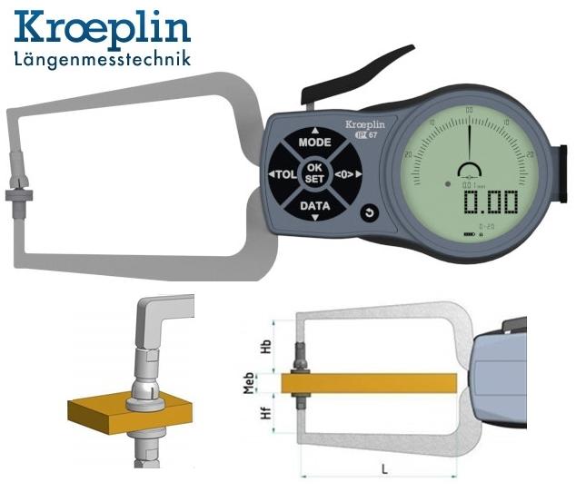 Merilna ura K220T KROEPLIN za merjenje debelina folije kartona papirja