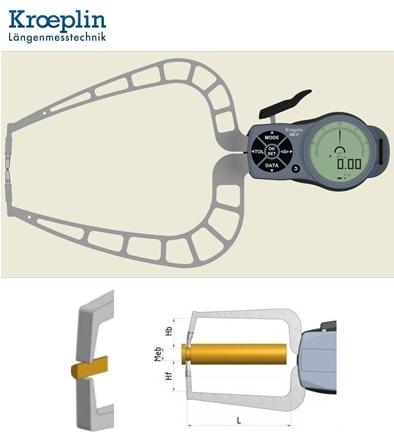 Merilna ura K450 KROEPLIN dolgi kraki za merjenje debelina materiala