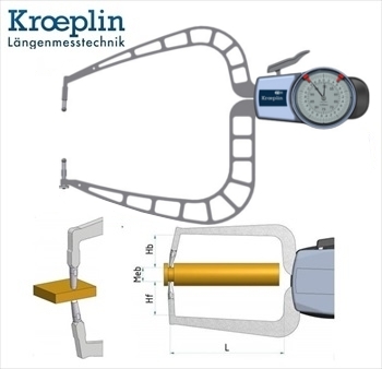 Merilna ura D4100 KROEPLIN dolgi kraki za merjenje debelina materiala