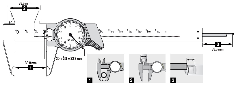 Pomi�no merilo z urico KARBONSKO ''�ubler'' na�ini merjenja MITUTOYO